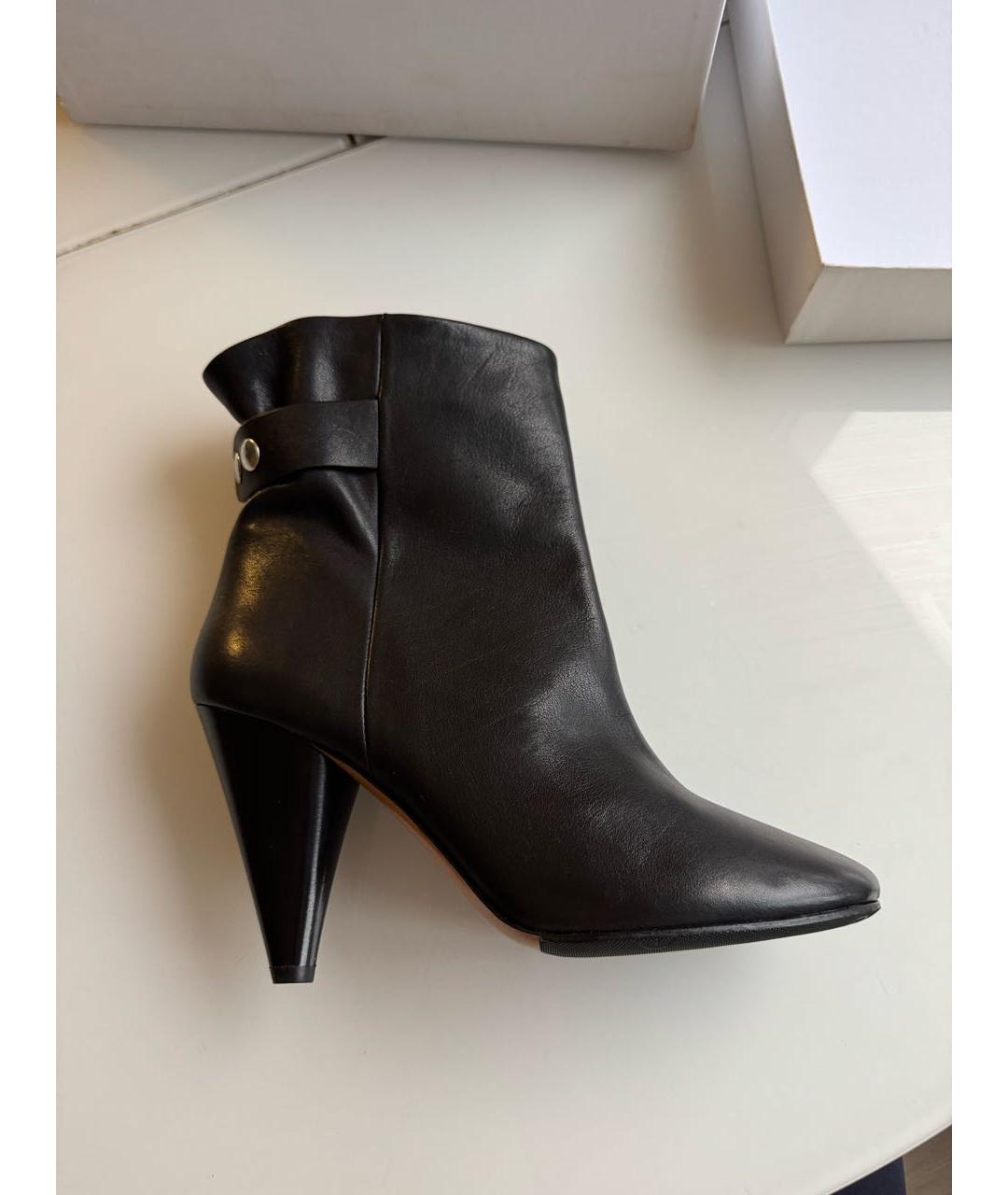 ISABEL MARANT Черные кожаные ботильоны, фото 5