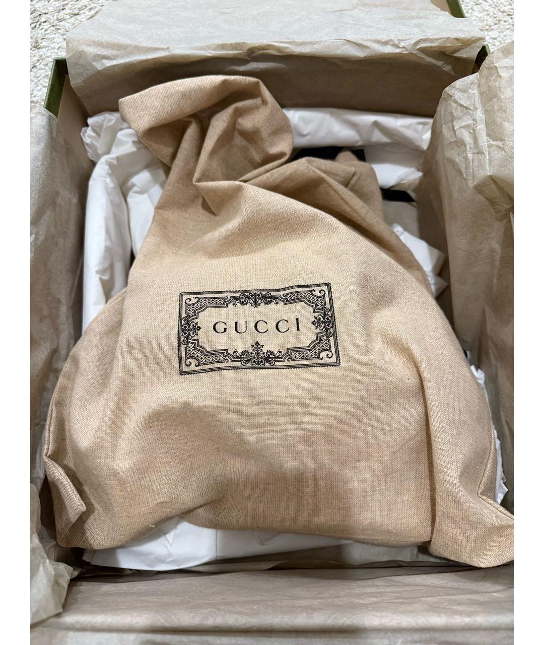 GUCCI Темно-синие кожаные ботинки, фото 5