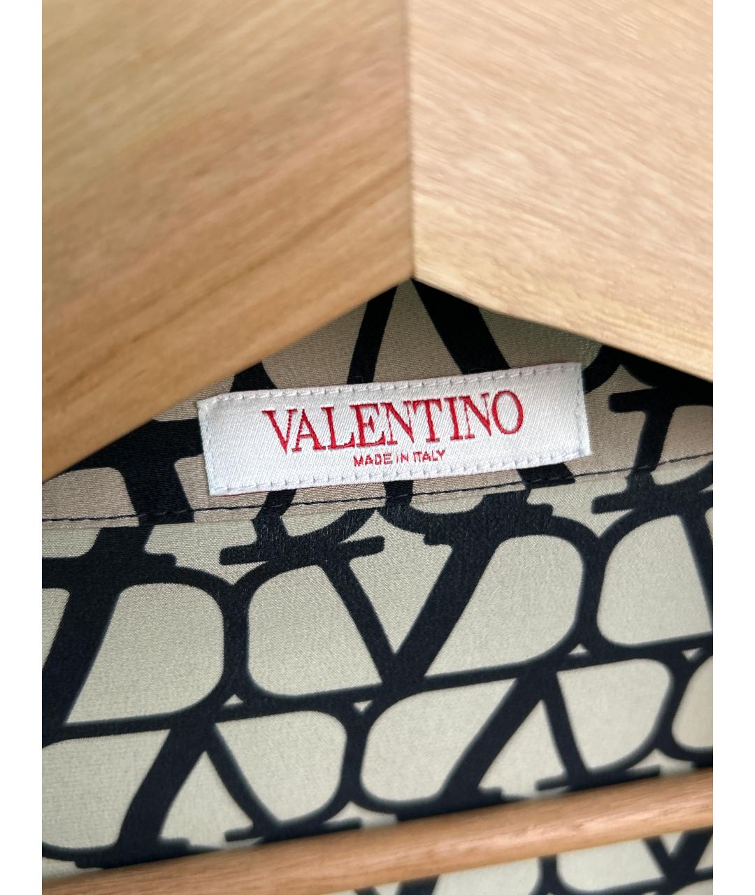 VALENTINO Бежевая шелковая кэжуал рубашка, фото 3