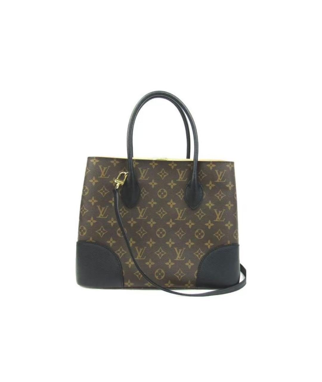 LOUIS VUITTON Коричневая кожаная сумка с короткими ручками, фото 1
