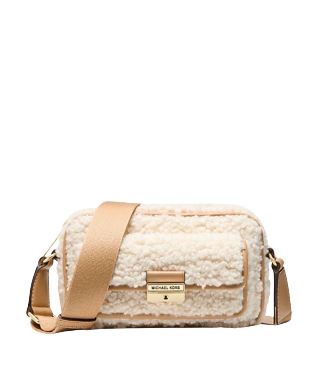 MICHAEL MICHAEL KORS Бежевая меховая сумка через плечо, фото 1