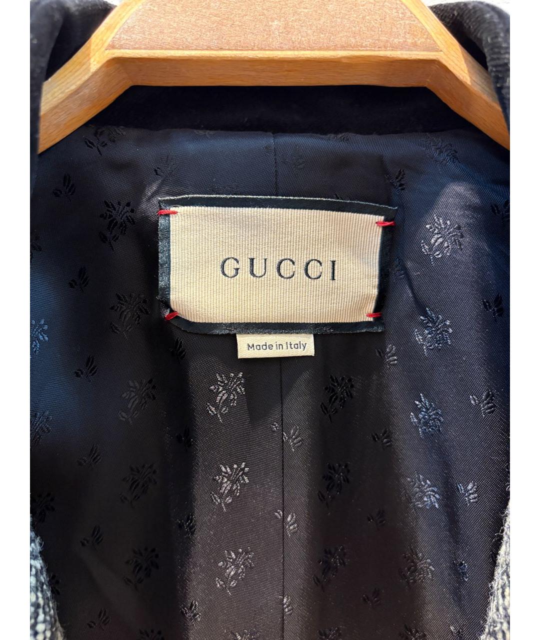 GUCCI Серый шерстяной жакет/пиджак, фото 3