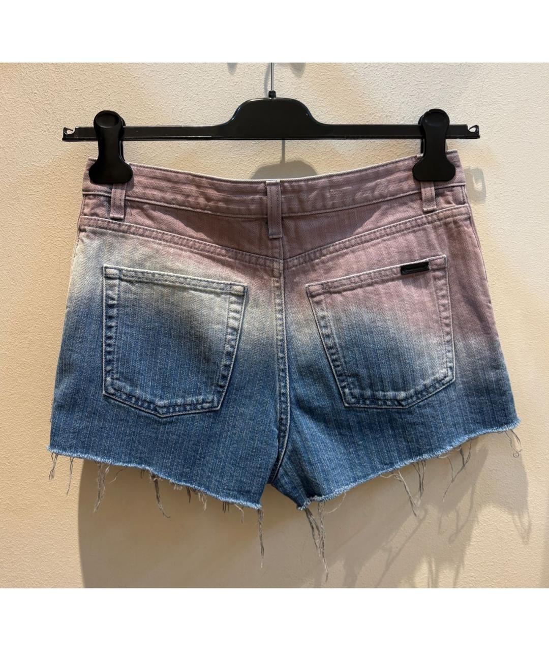 SAINT LAURENT Мульти деним шорты, фото 2