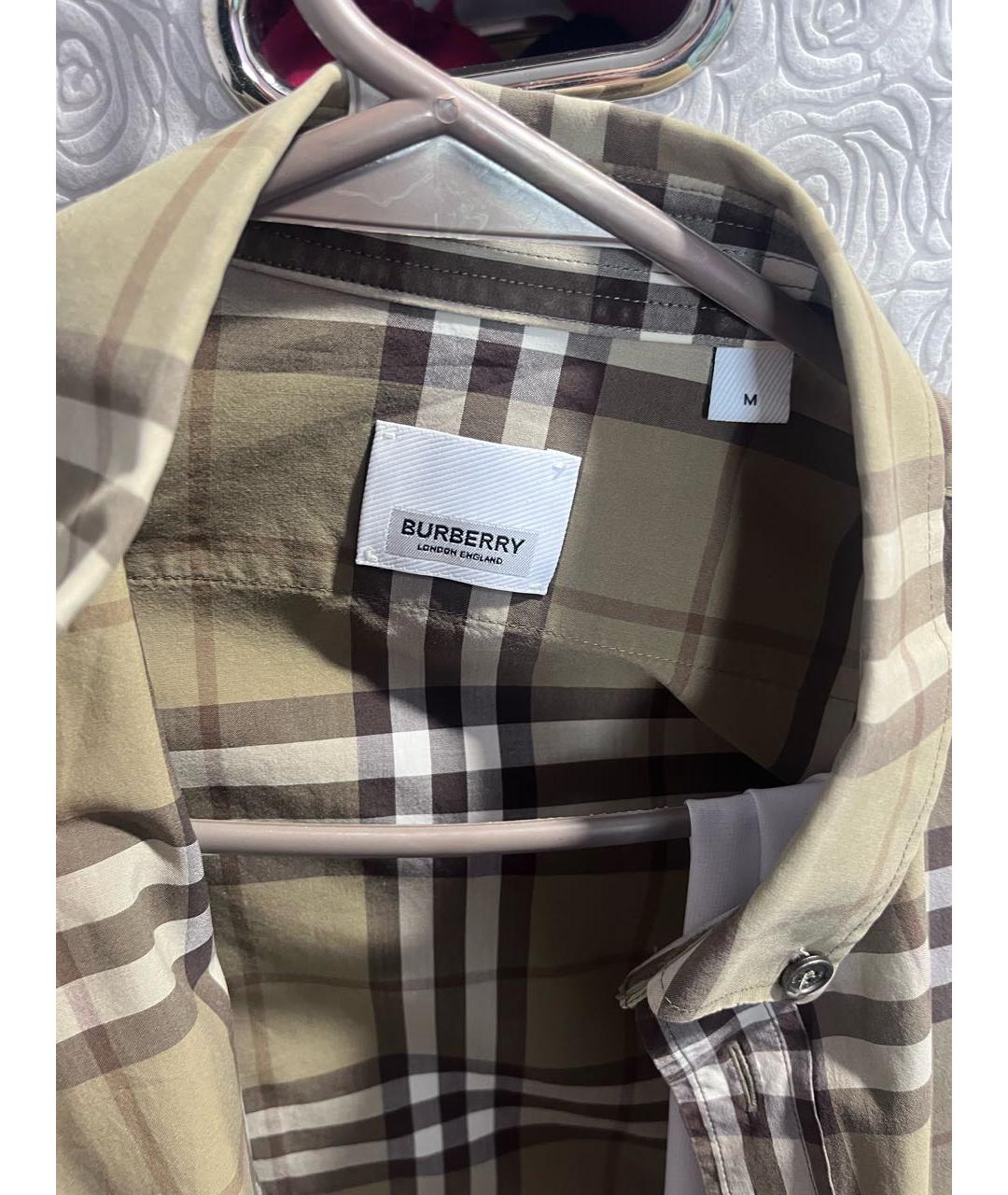 BURBERRY Мульти хлопковая кэжуал рубашка, фото 4