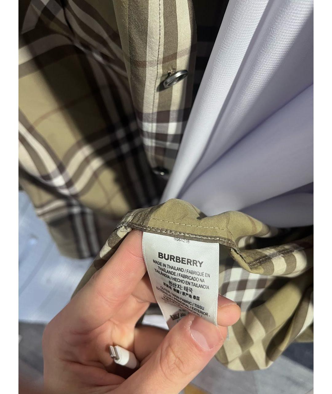 BURBERRY Мульти хлопковая кэжуал рубашка, фото 5