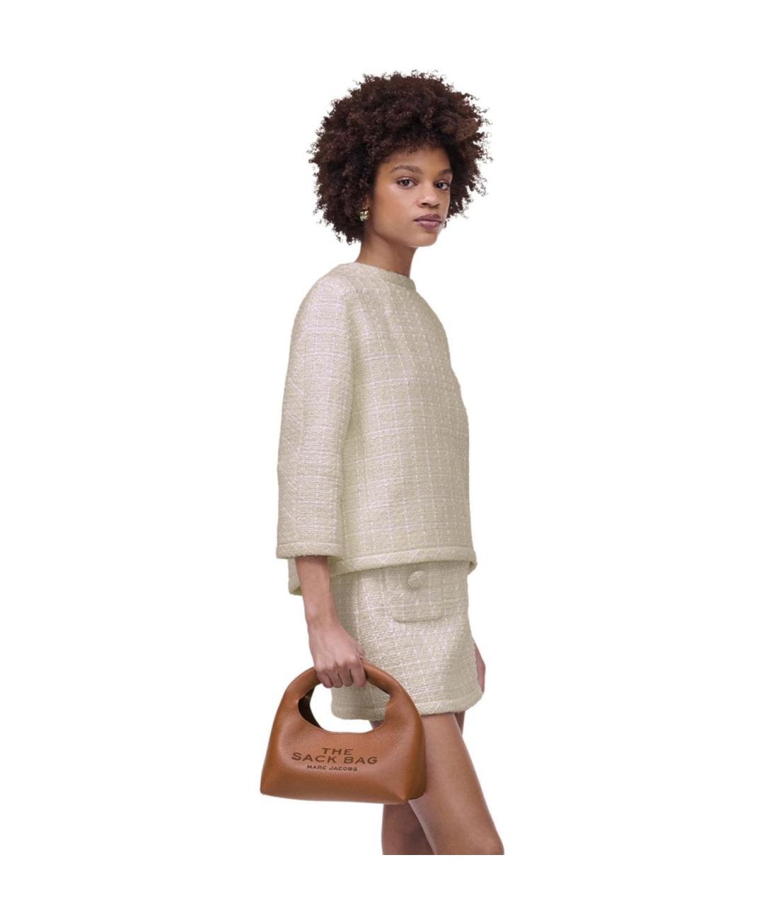 MARC JACOBS Коричневая кожаная сумка с короткими ручками, фото 4