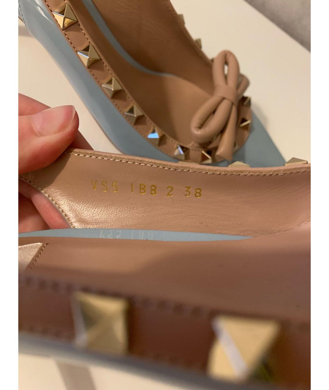 VALENTINO Голубые туфли из лакированной кожи, фото 6