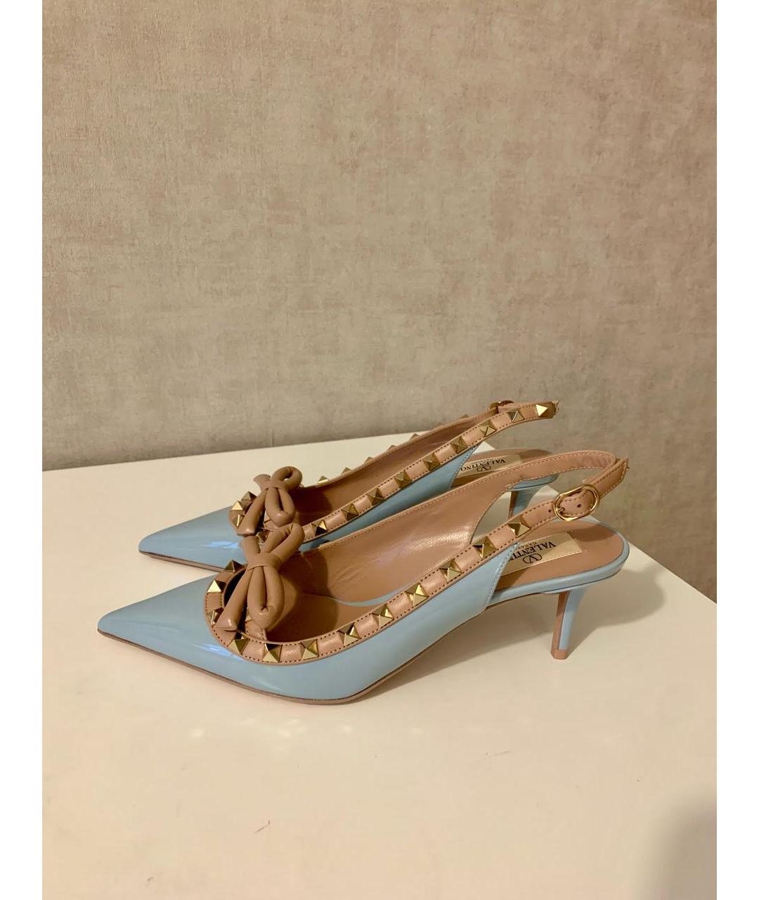 VALENTINO Голубые туфли из лакированной кожи, фото 2