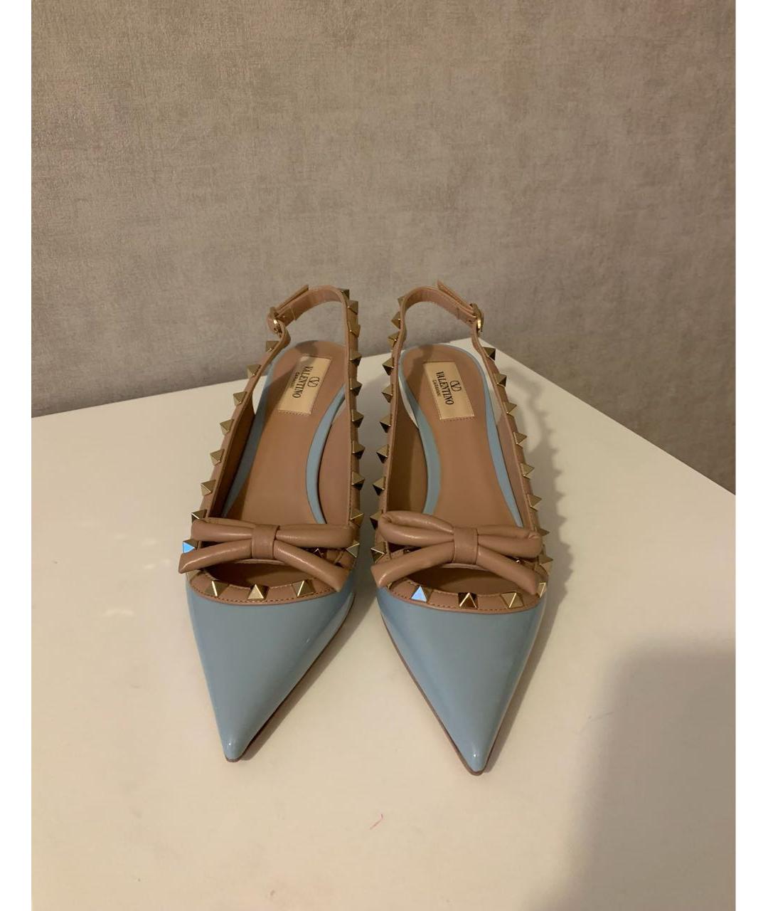 VALENTINO Голубые туфли из лакированной кожи, фото 3