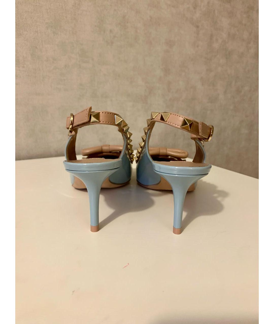 VALENTINO Голубые туфли из лакированной кожи, фото 4