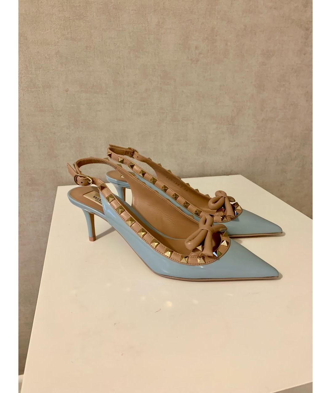 VALENTINO Голубые туфли из лакированной кожи, фото 9