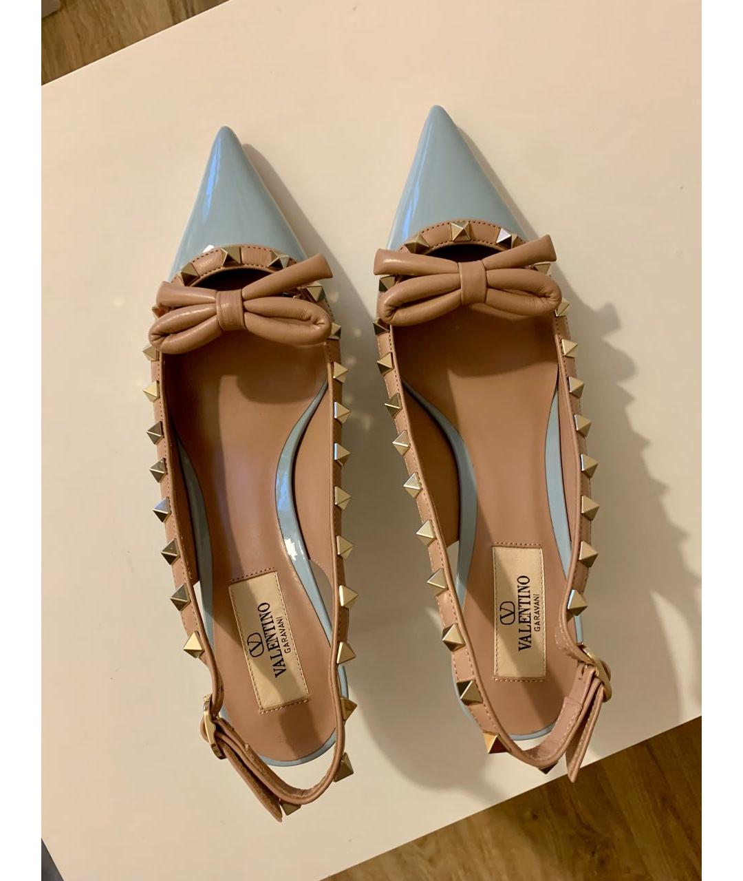 VALENTINO Голубые туфли из лакированной кожи, фото 5