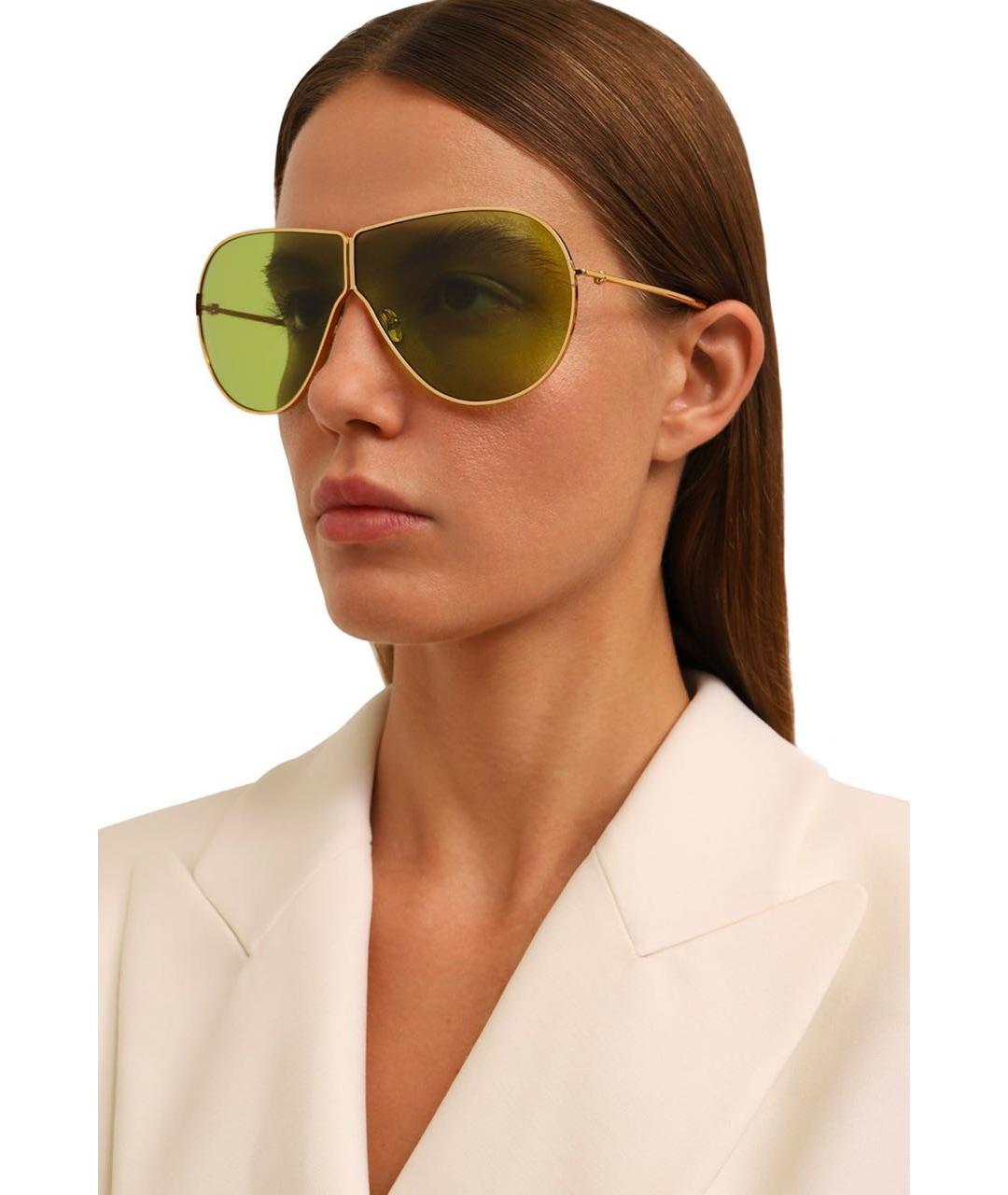 TOM FORD Салатовые металлические солнцезащитные очки, фото 2