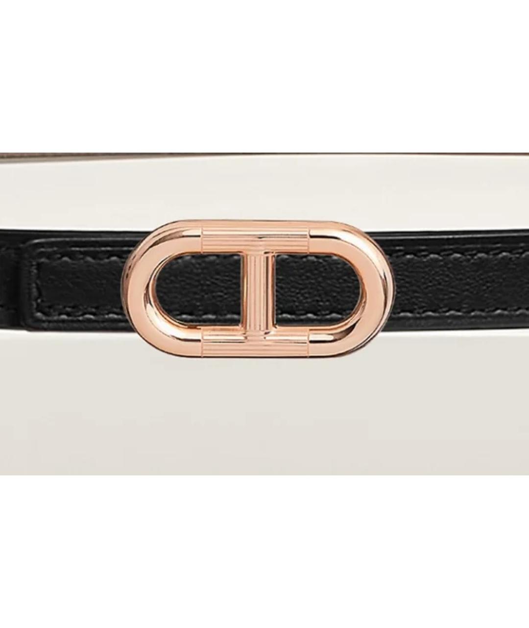 HERMES Коралловый кожаный ремень, фото 9