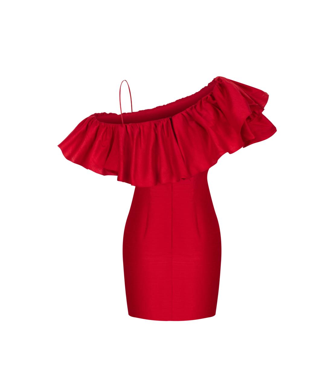 RASARIO Красное шелковое коктейльное платье, фото 2