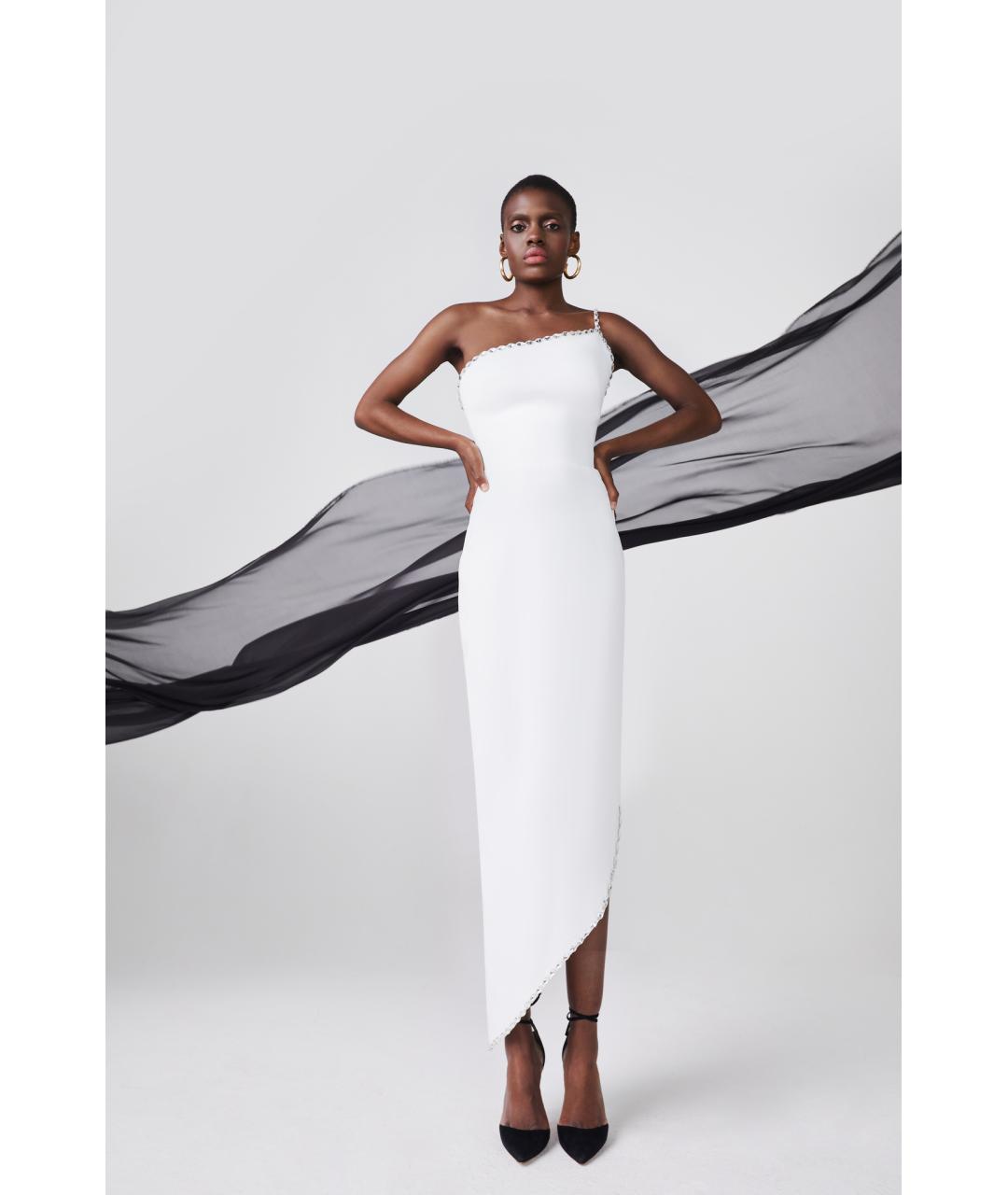 RASARIO Белое полиэстеровое вечернее платье, фото 3
