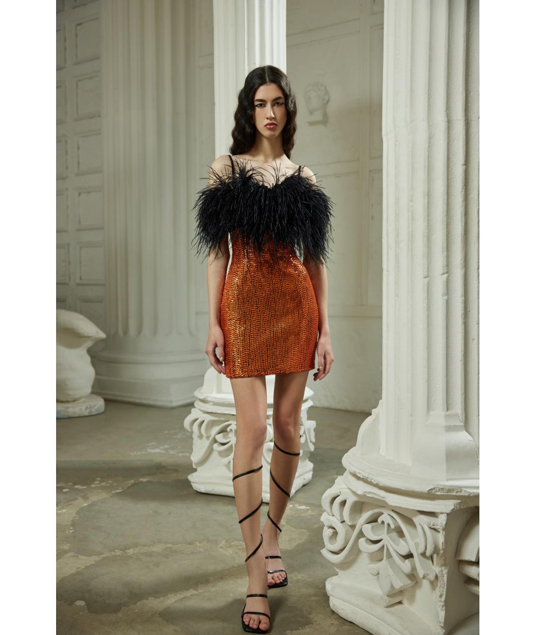 RASARIO Оранжевое полиэстеровое вечернее платье, фото 2