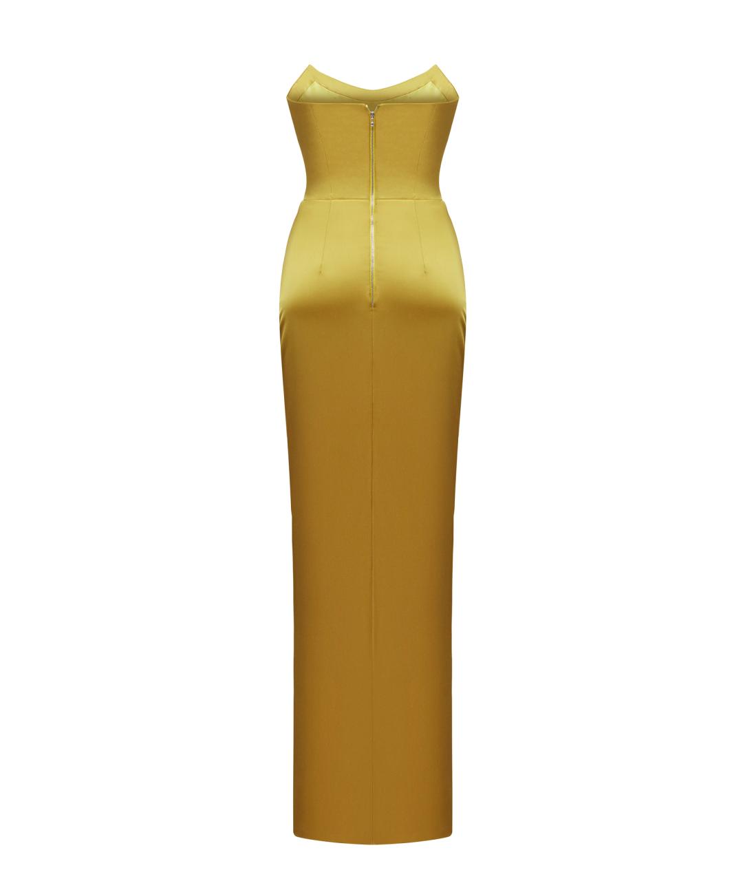 RASARIO Горчичное полиэстеровое вечернее платье, фото 4
