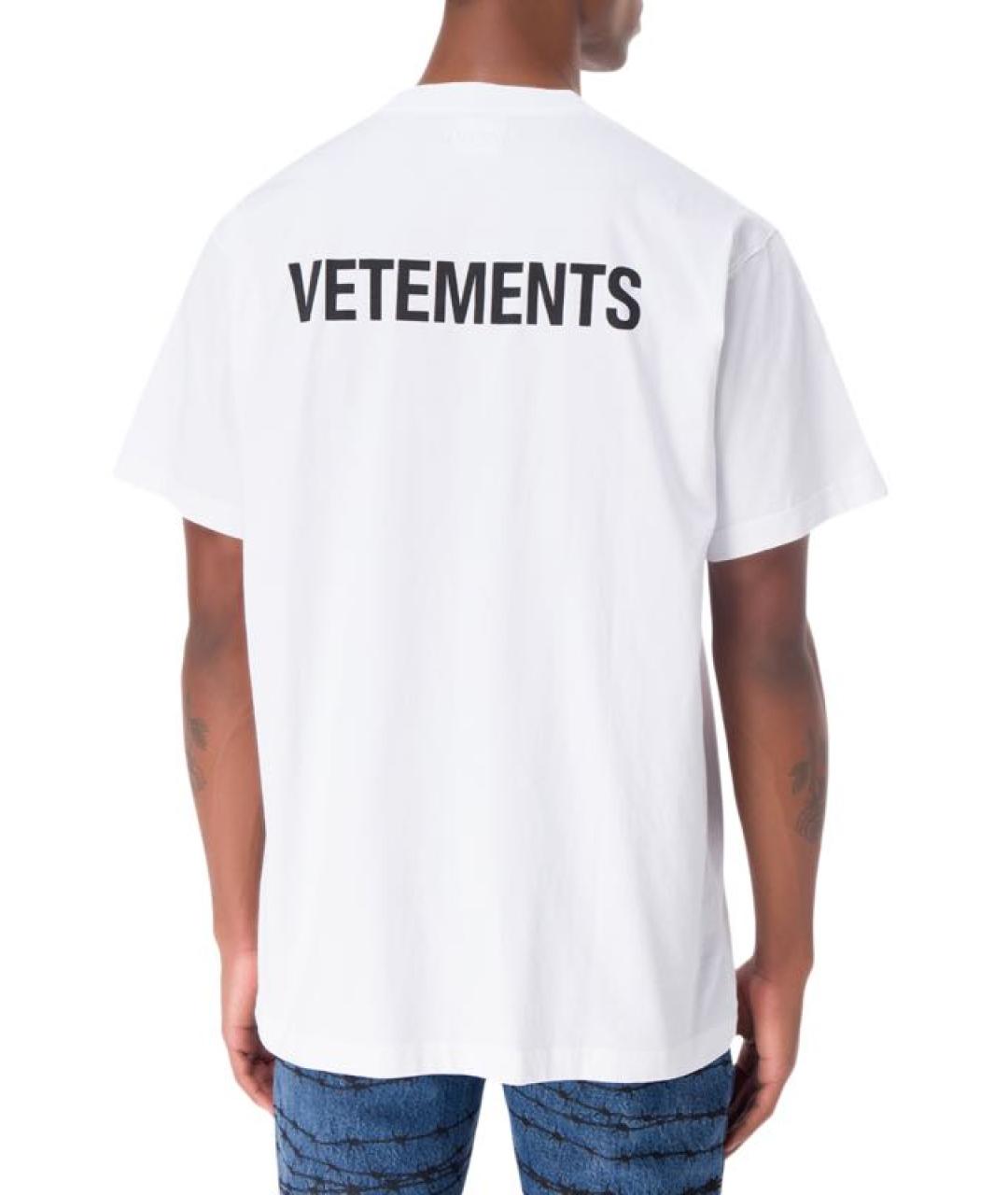 VETEMENTS Белая хлопковая футболка, фото 6