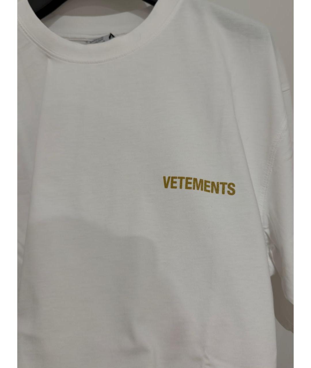 VETEMENTS Белая хлопковая футболка, фото 3