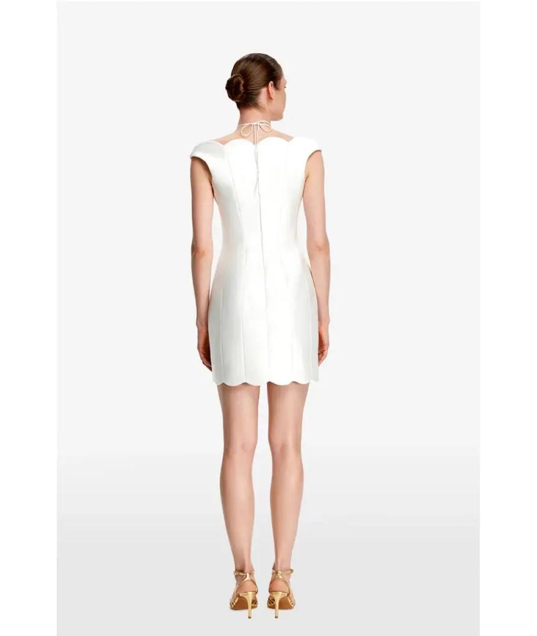 RASARIO Белое атласное коктейльное платье, фото 5