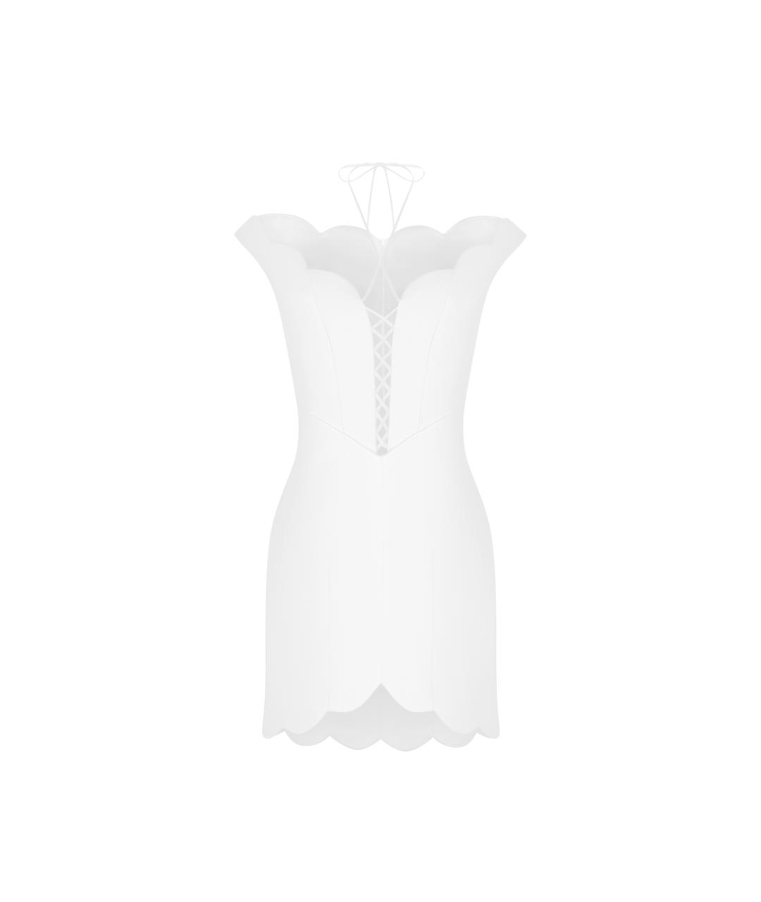 RASARIO Белое атласное коктейльное платье, фото 1