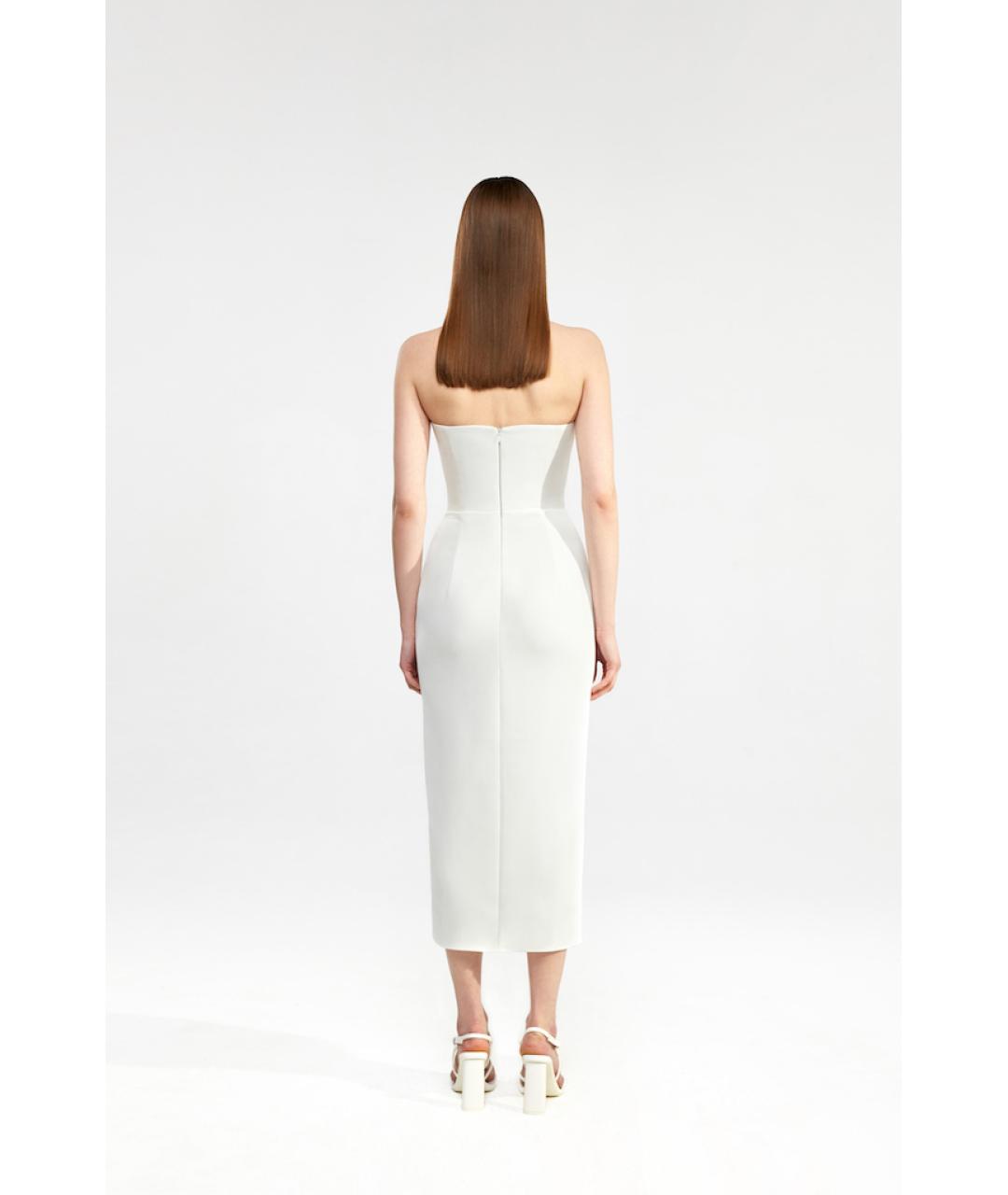 RASARIO Белое полиэстеровое коктейльное платье, фото 4