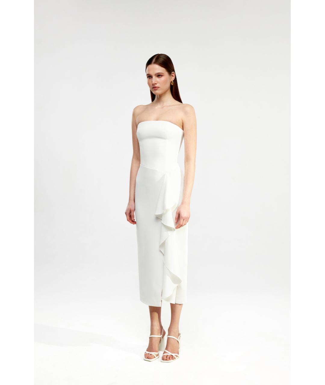 RASARIO Белое полиэстеровое коктейльное платье, фото 3