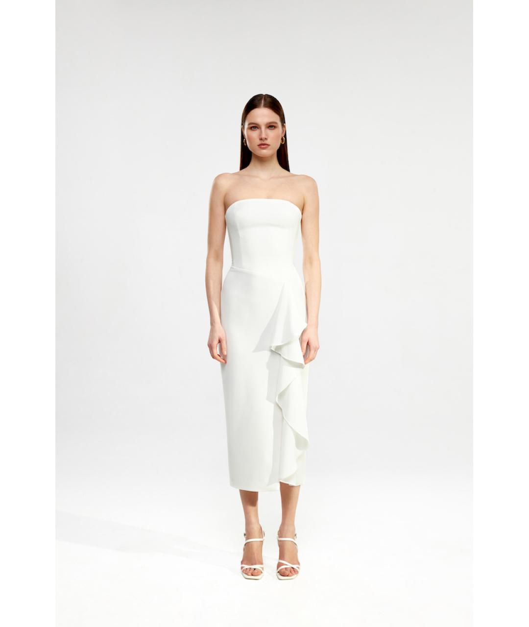 RASARIO Белое полиэстеровое коктейльное платье, фото 2