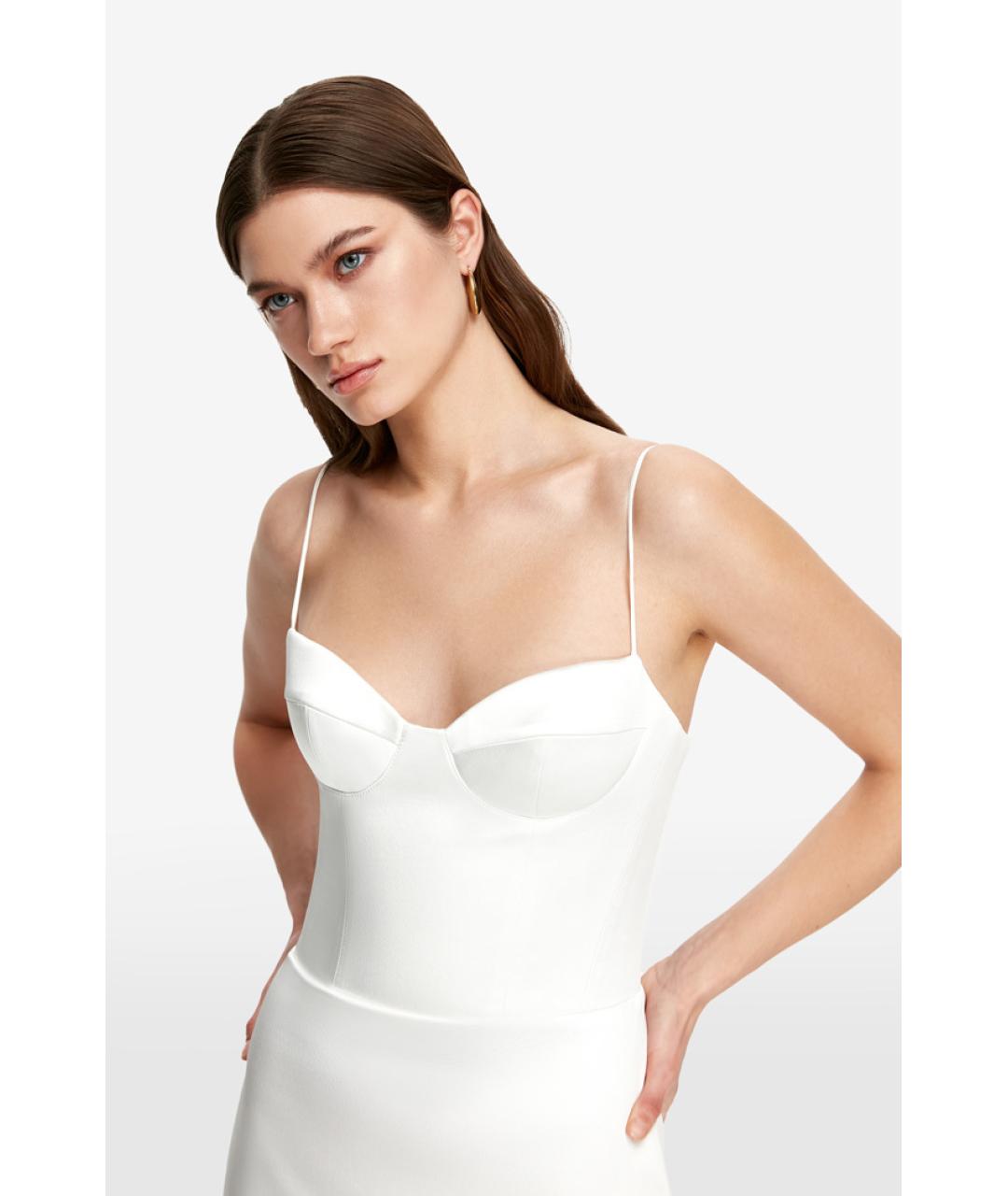 RASARIO Белое полиэстеровое вечернее платье, фото 4