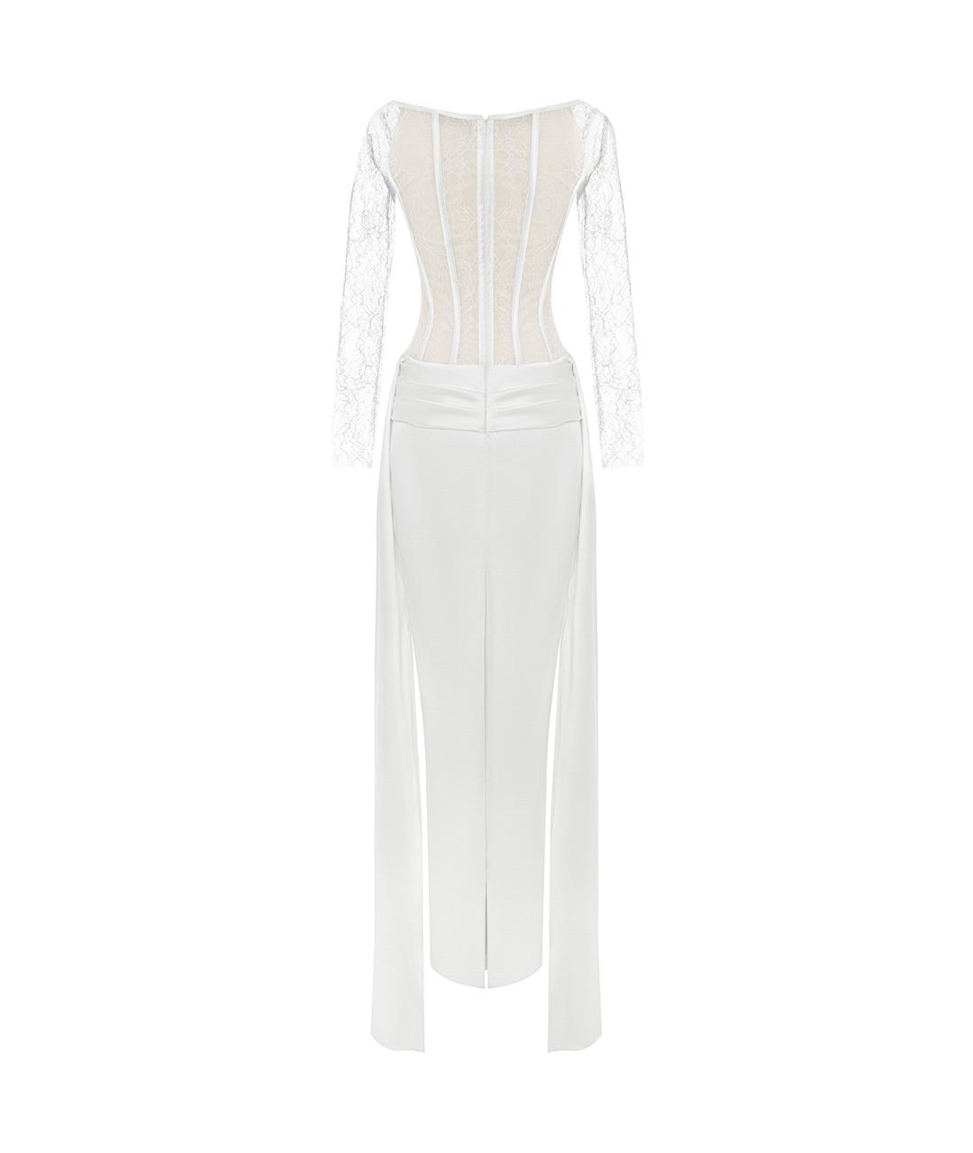 RASARIO Белое атласное платье, фото 2