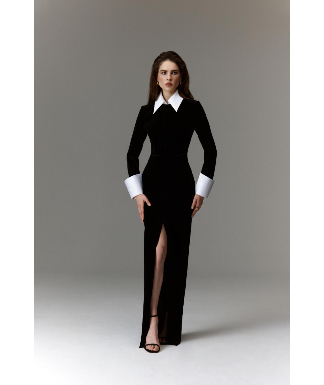 RASARIO Черное бархатное платье, фото 3