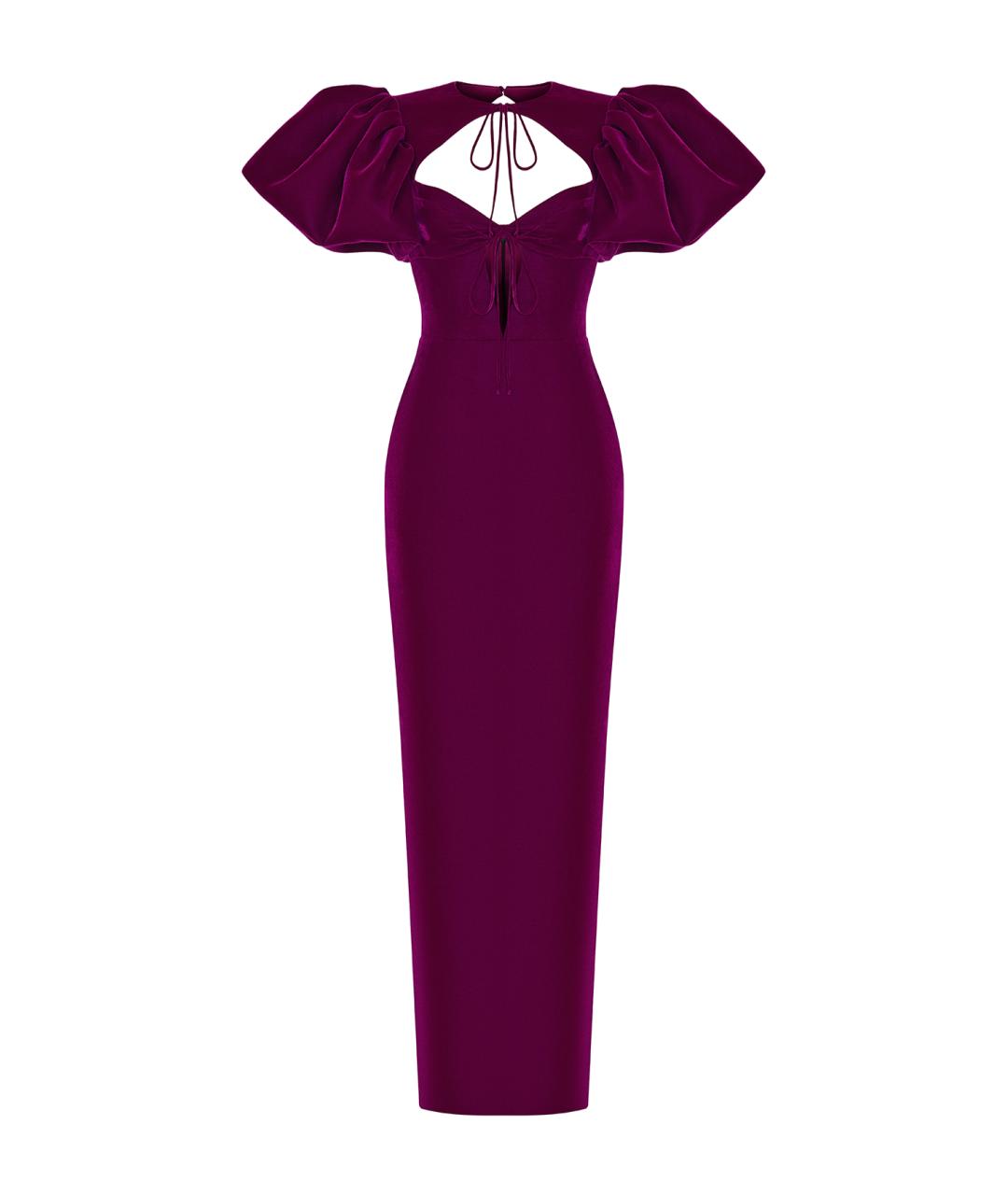 RASARIO Бордовое бархатное вечернее платье, фото 1