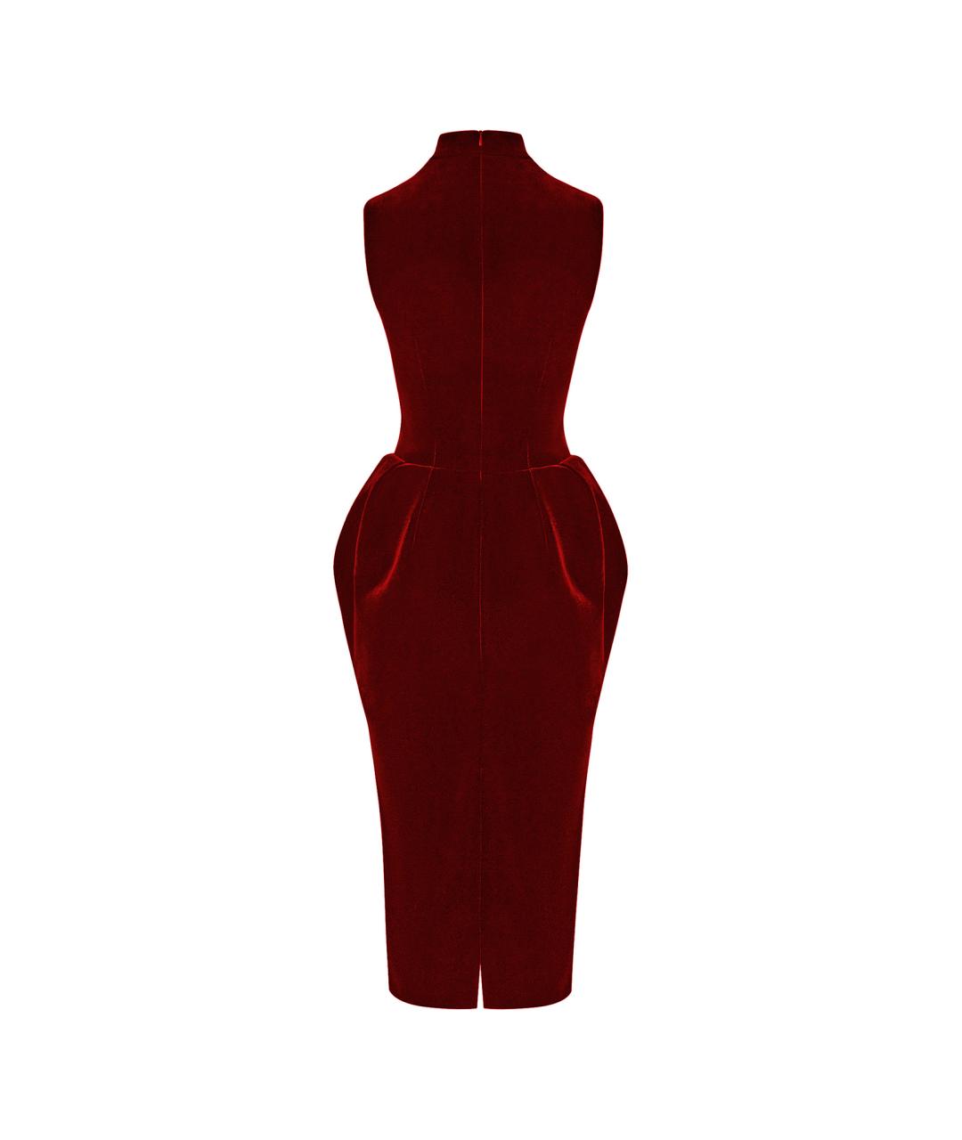 RASARIO Бордовое бархатное вечернее платье, фото 2