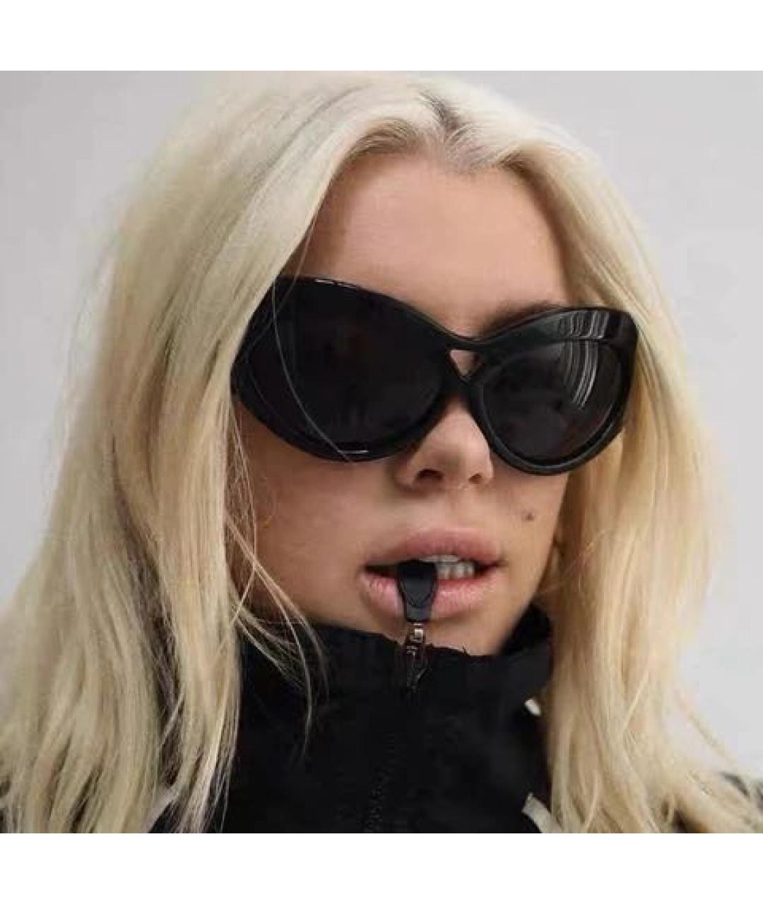 SAINT LAURENT Коричневые пластиковые солнцезащитные очки, фото 2