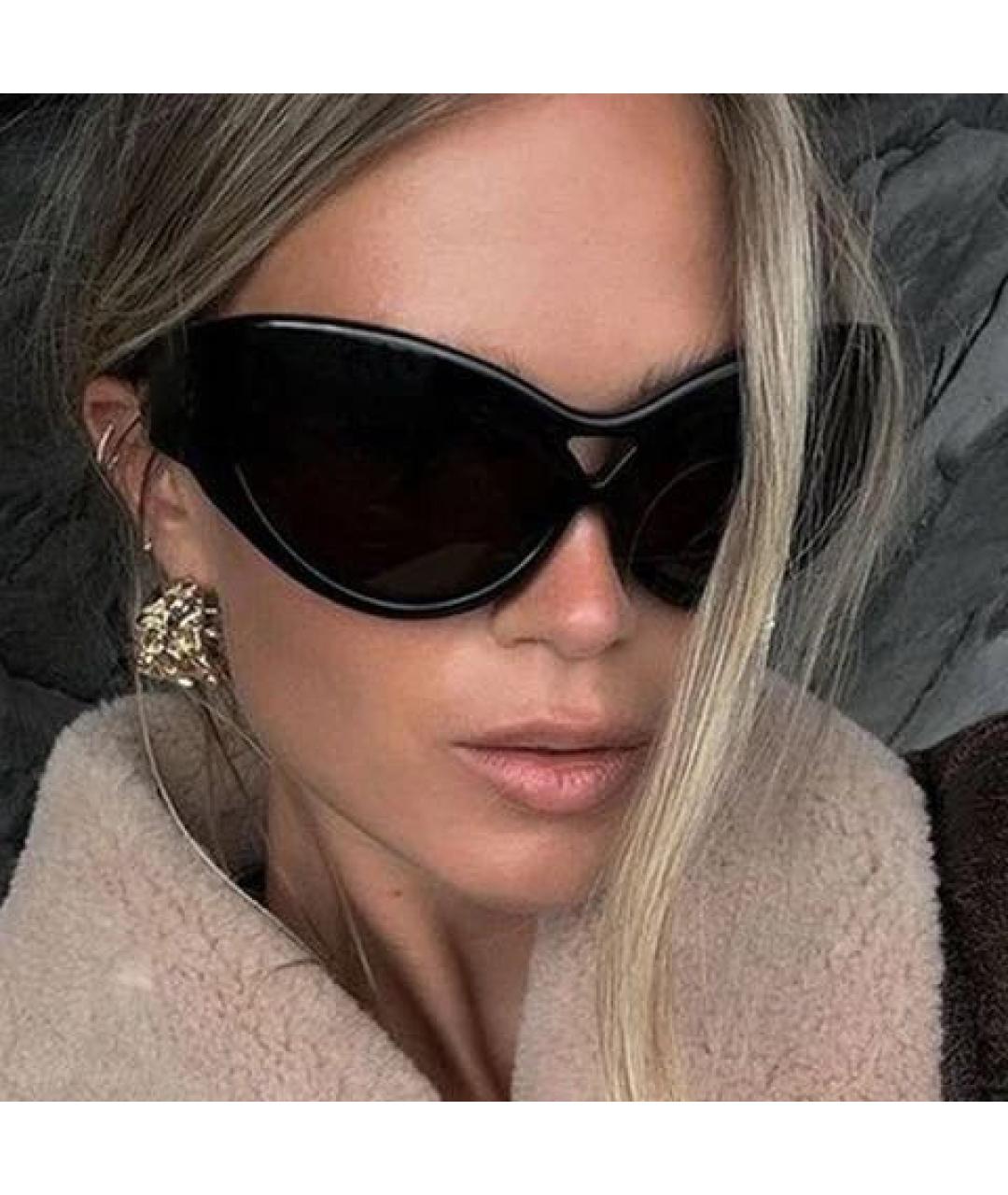 SAINT LAURENT Коричневые пластиковые солнцезащитные очки, фото 3