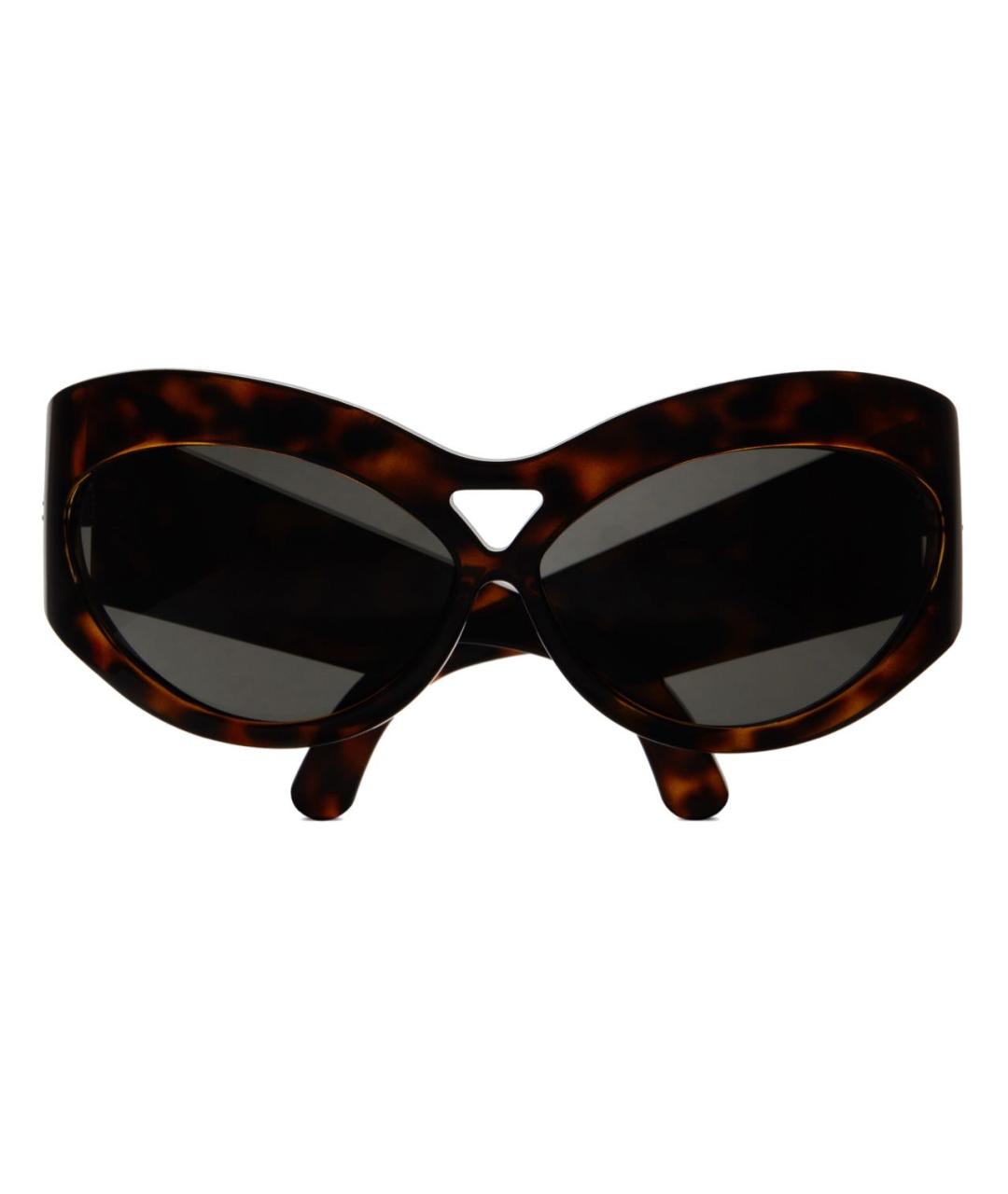 SAINT LAURENT Коричневые пластиковые солнцезащитные очки, фото 1