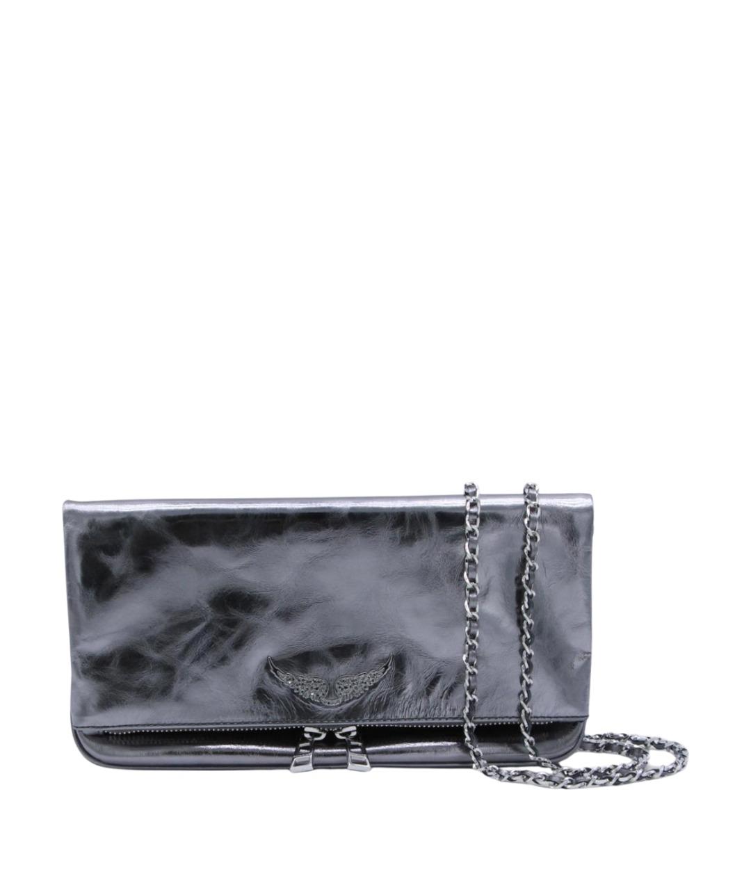 ZADIG & VOLTAIRE Серая кожаная сумка через плечо, фото 1