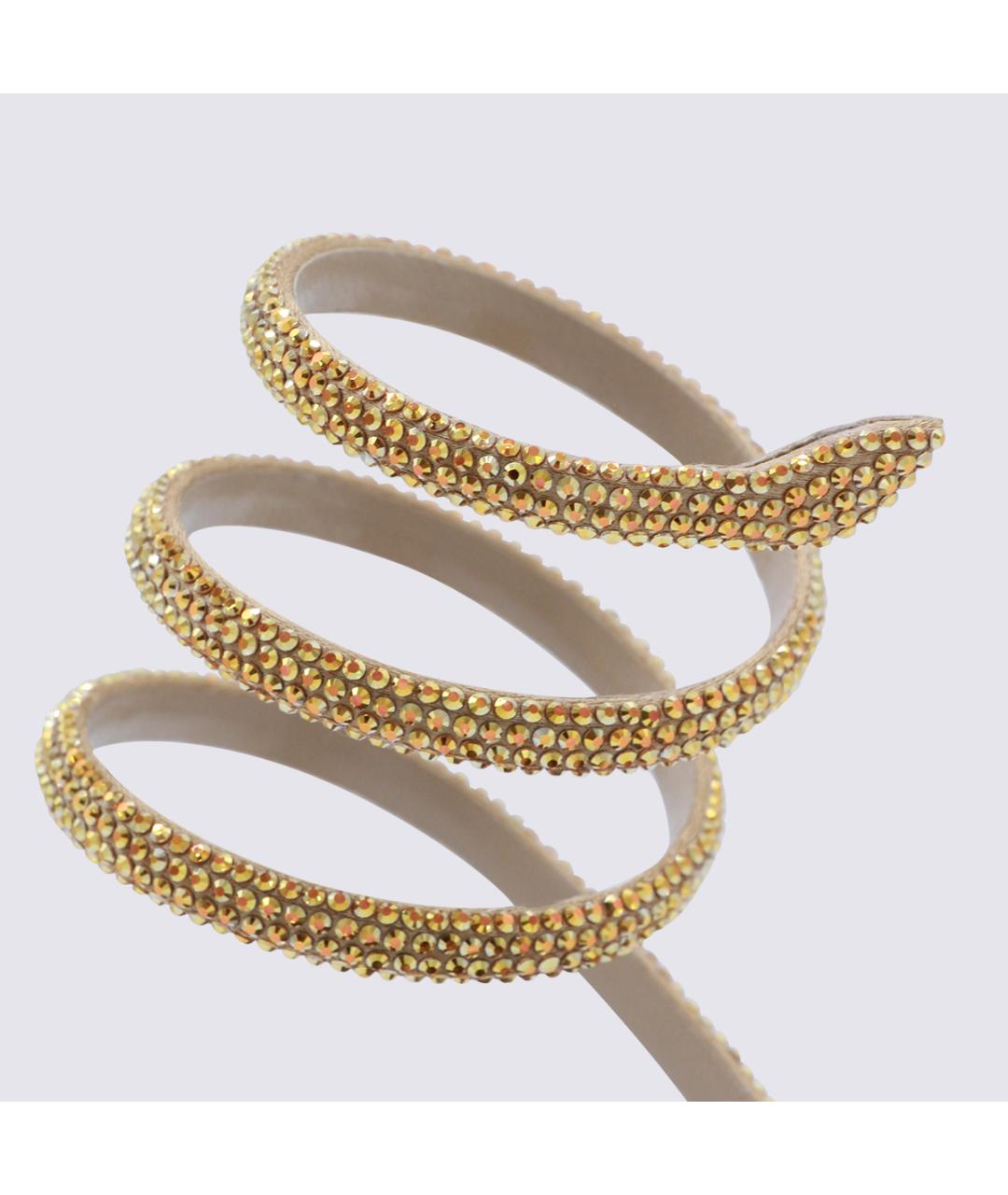 RENE CAOVILLA Черные кожаные босоножки, фото 4