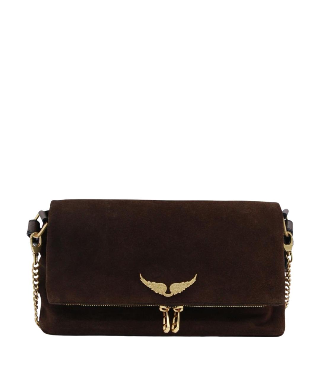 ZADIG & VOLTAIRE Коричневая замшевая сумка через плечо, фото 1