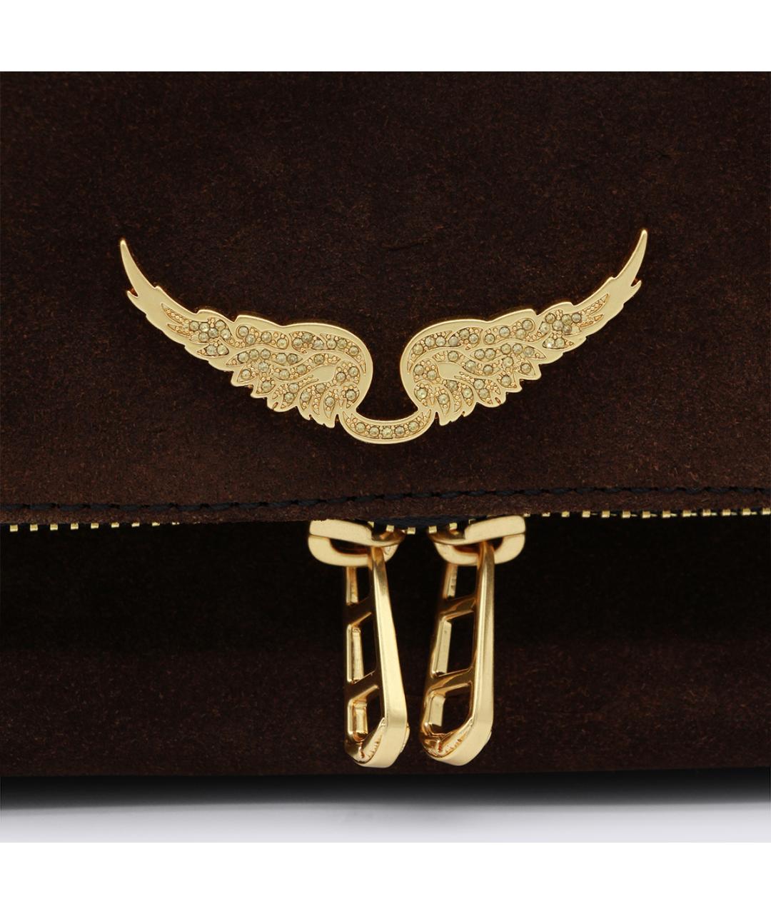 ZADIG & VOLTAIRE Коричневая замшевая сумка через плечо, фото 4