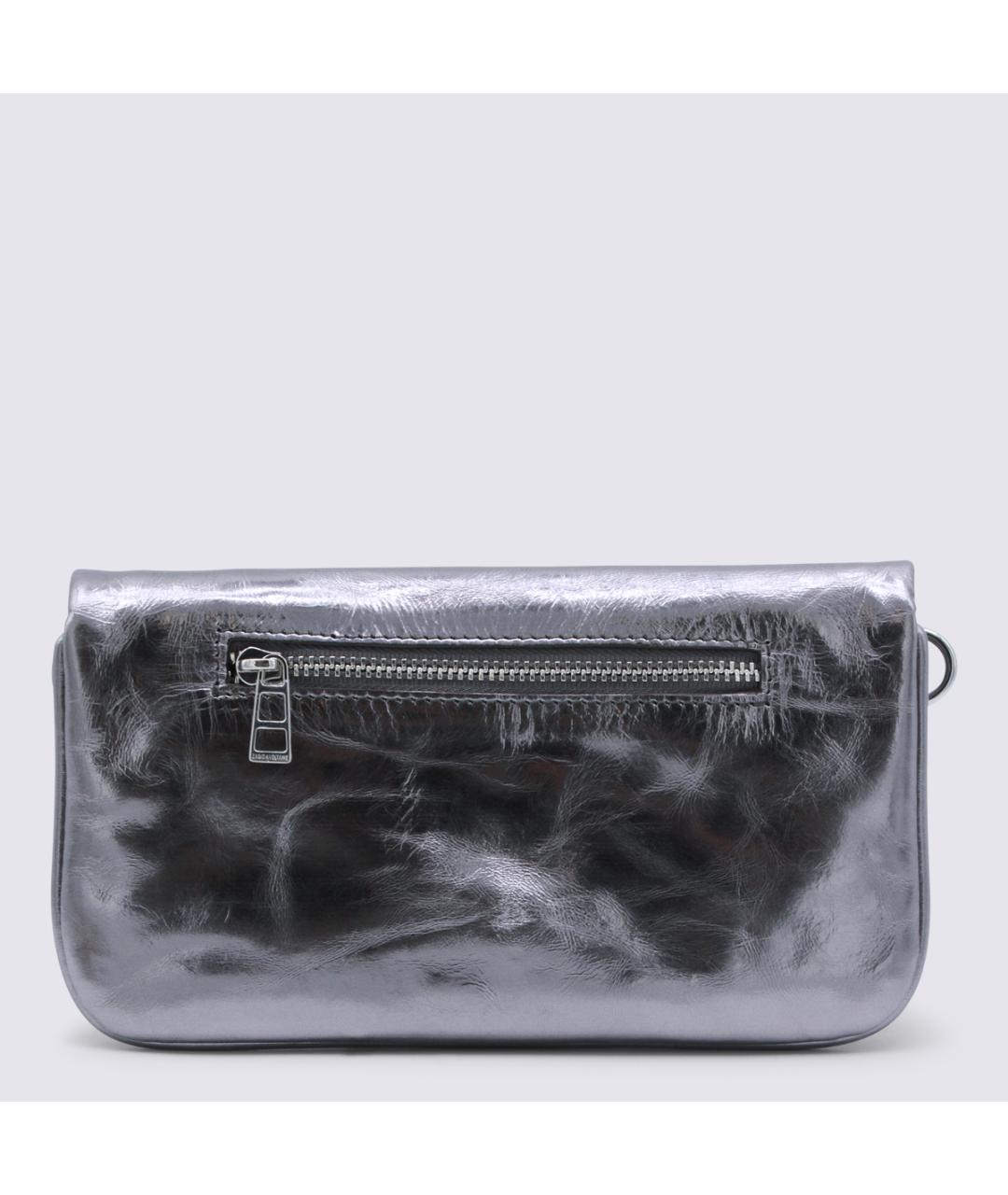 ZADIG & VOLTAIRE Серебряная кожаная сумка через плечо, фото 3