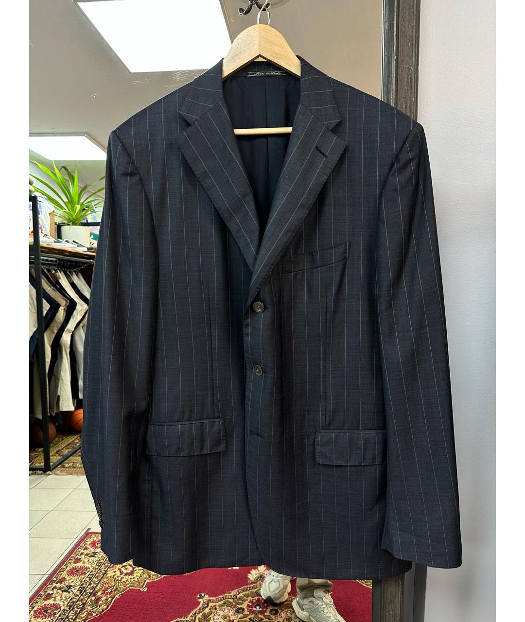 CORNELIANI Темно-синий классический костюм, фото 8