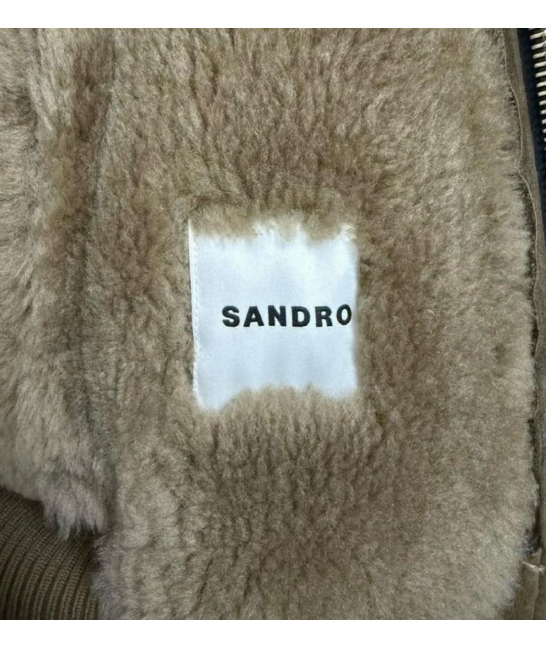 SANDRO Коричневая меховая дубленка, фото 2