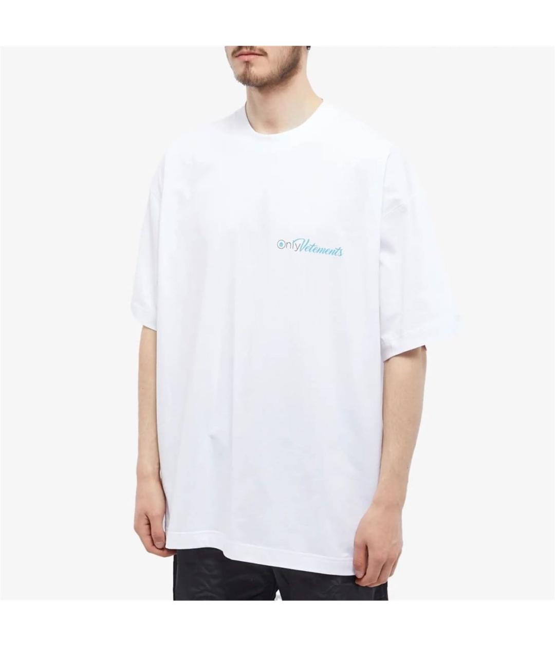 VETEMENTS Белая хлопковая футболка, фото 6