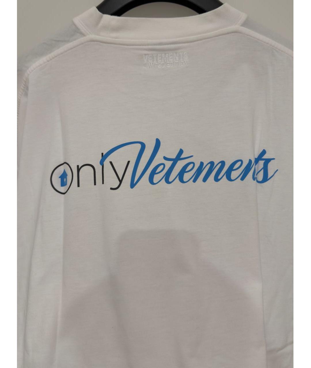 VETEMENTS Белая хлопковая футболка, фото 5