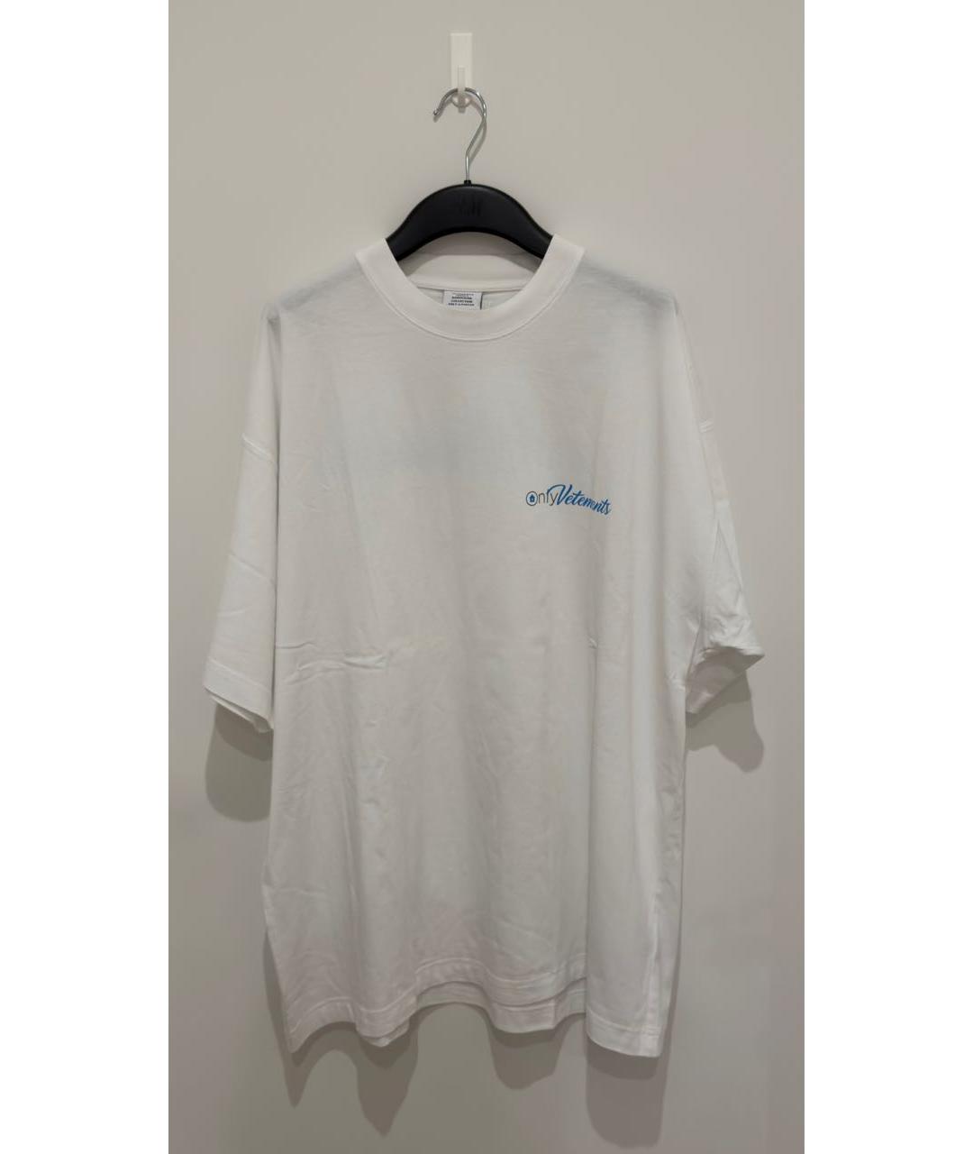 VETEMENTS Белая хлопковая футболка, фото 2