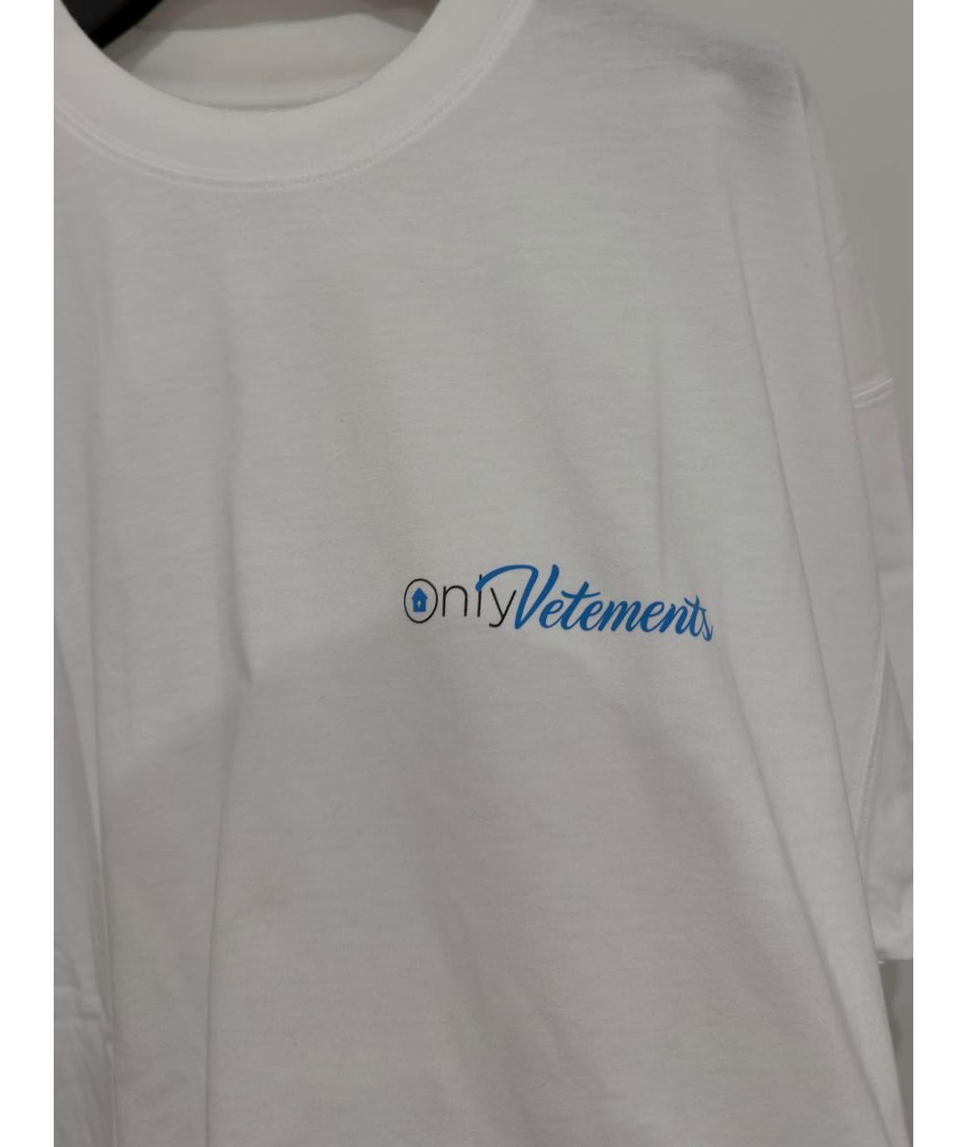VETEMENTS Белая хлопковая футболка, фото 3