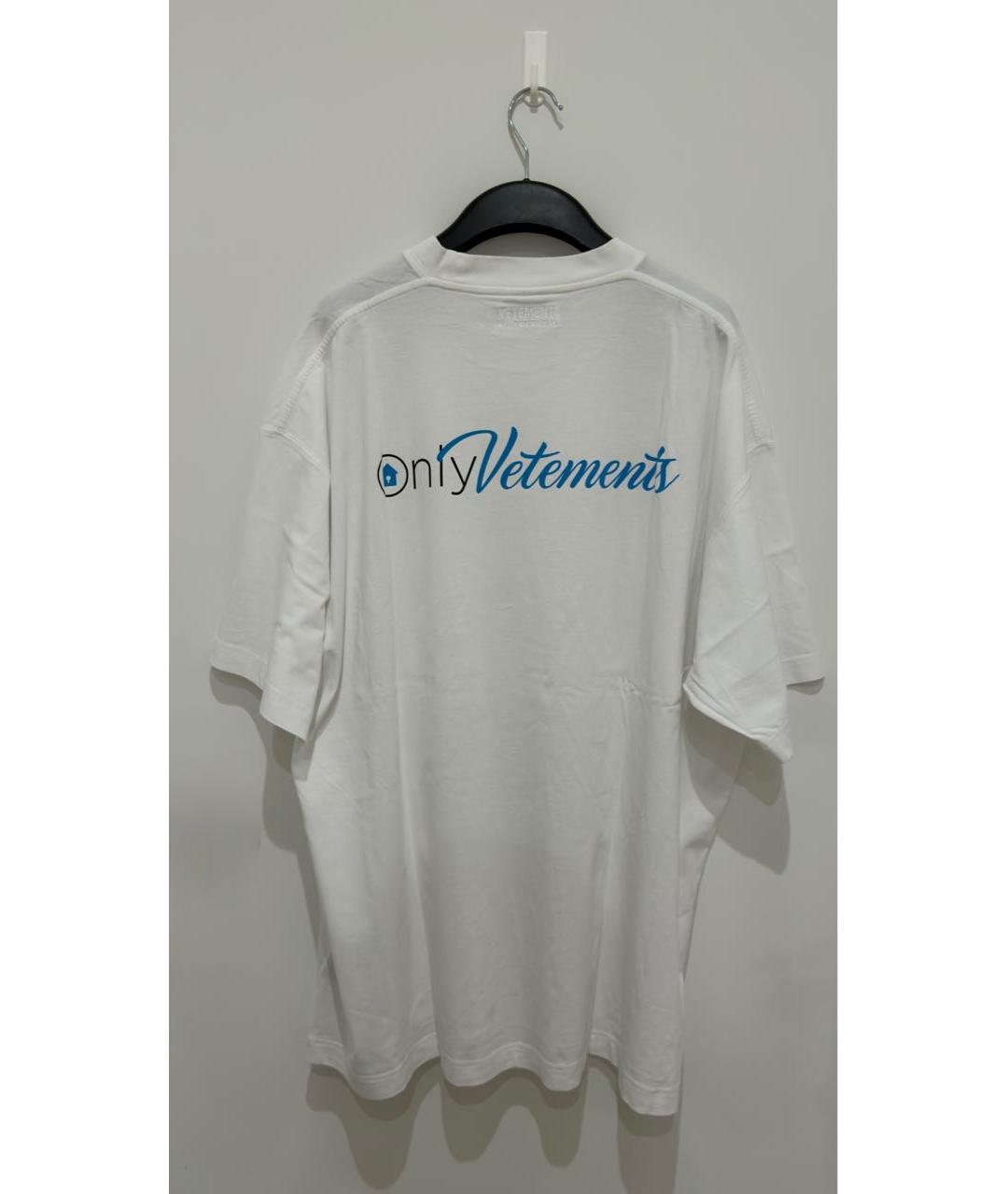 VETEMENTS Белая хлопковая футболка, фото 4
