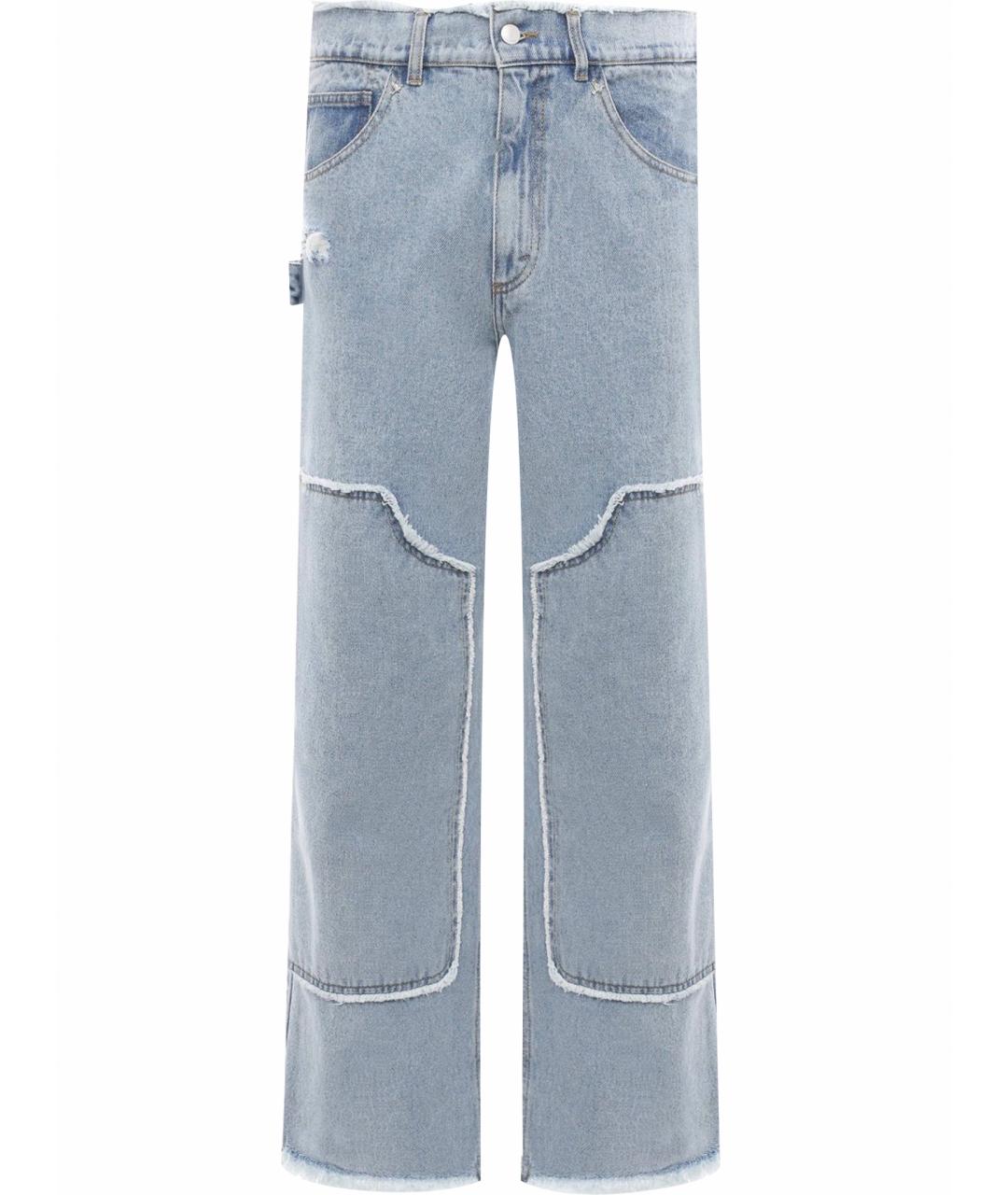 32 PARADIS SPRUNG FRERES Голубые хлопковые прямые джинсы, фото 1